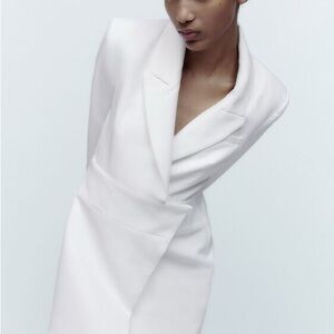 Zara Classic White Blazer